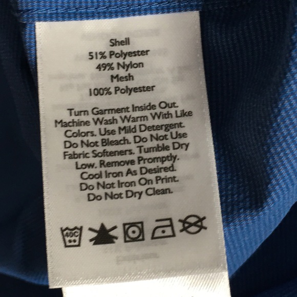 Eddie Bauer Polyester Nylon Mesh Blue Short Sleeve Men's Shirt M Medium Pocket - Picture 4 of 5